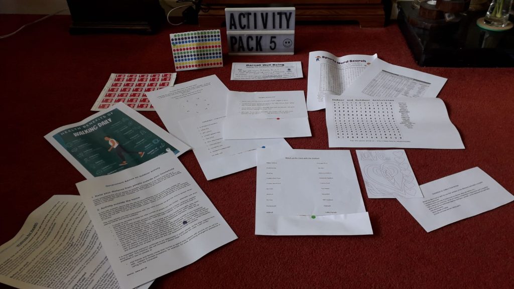 Photo of the contents of Dementia Activity Pack 5