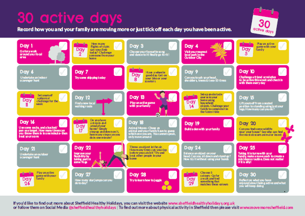 Healthy Holidays Calendar