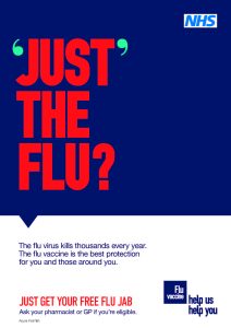 NHS 'Just The Flu?' poster