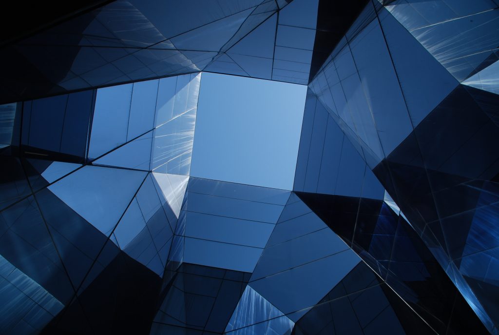 photo of blue buildings and blue sky