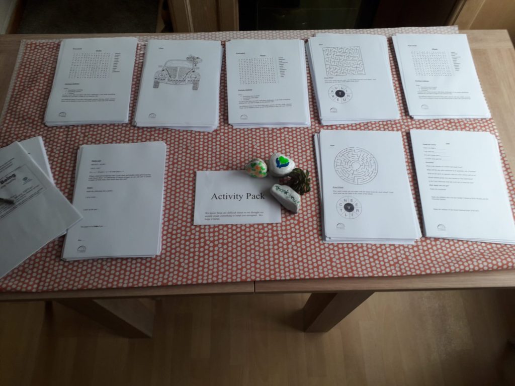 photo of pages ready for activity packs