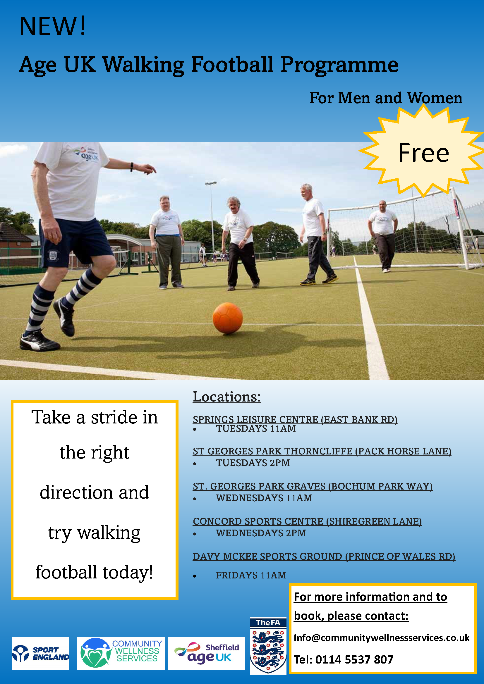 Poster for Mens & Womens walking football