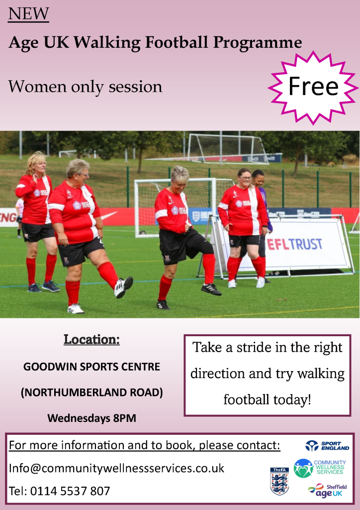 Poster for womens walking football