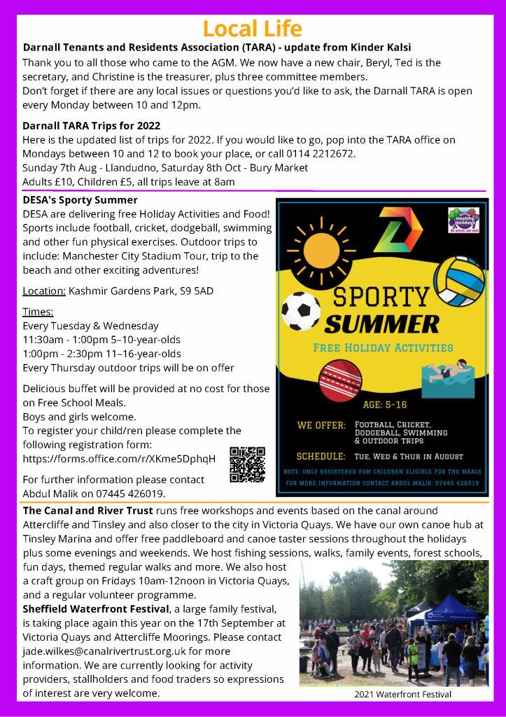 page 5 of Community Connector newsletter summer 2022