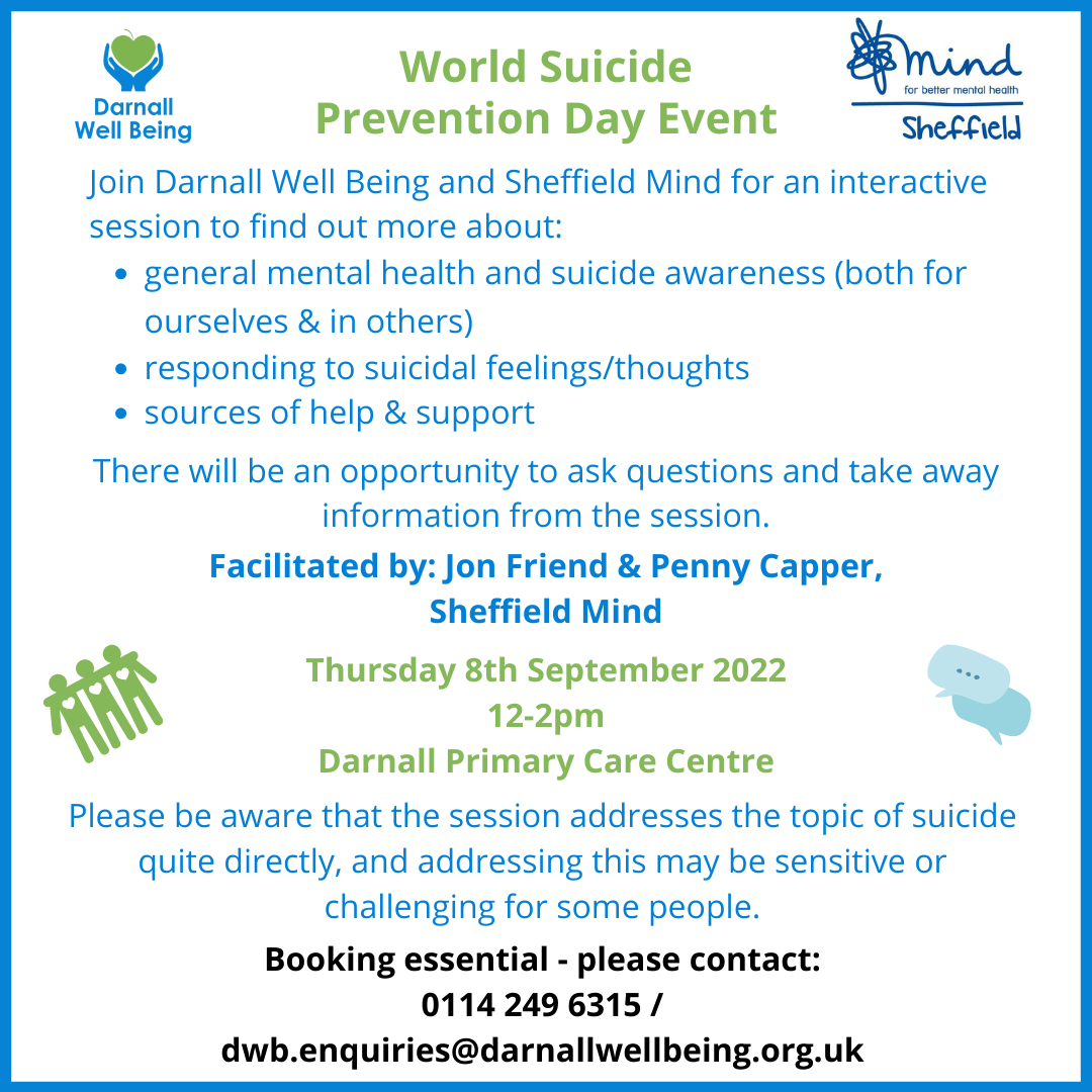 World Suicide Day prevention event poster