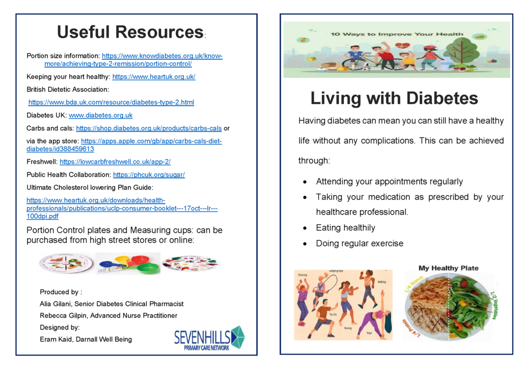 Diabetes advice leaflet p1
