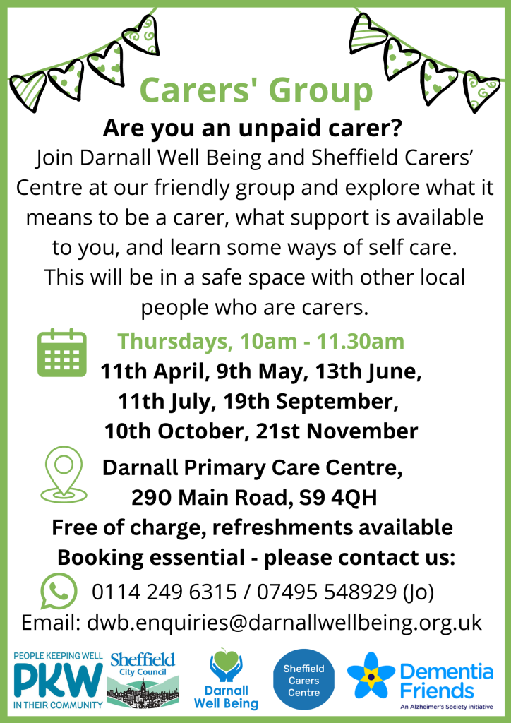 Carers' Group poster