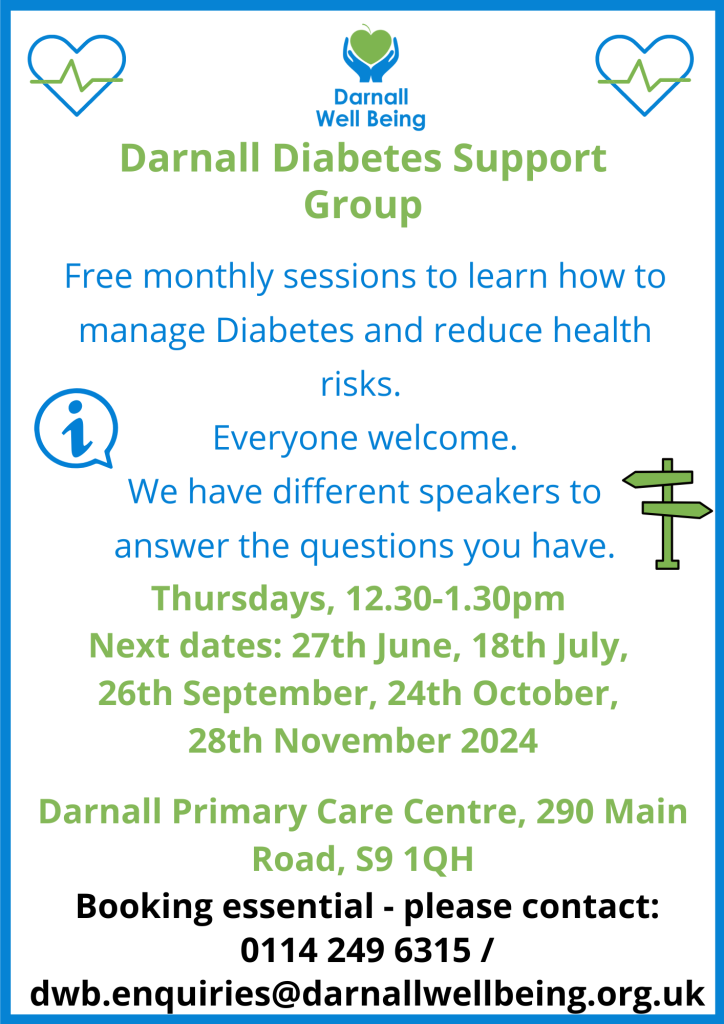 Darnall Diabetes group poster