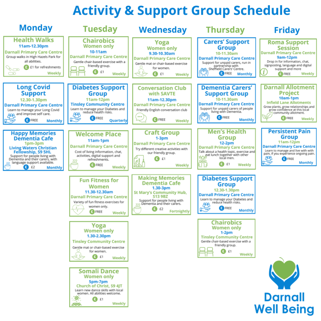 activity group schedule