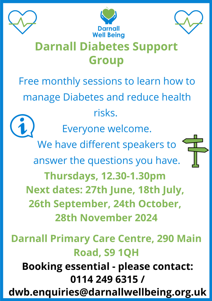 Diabetes support group flyer