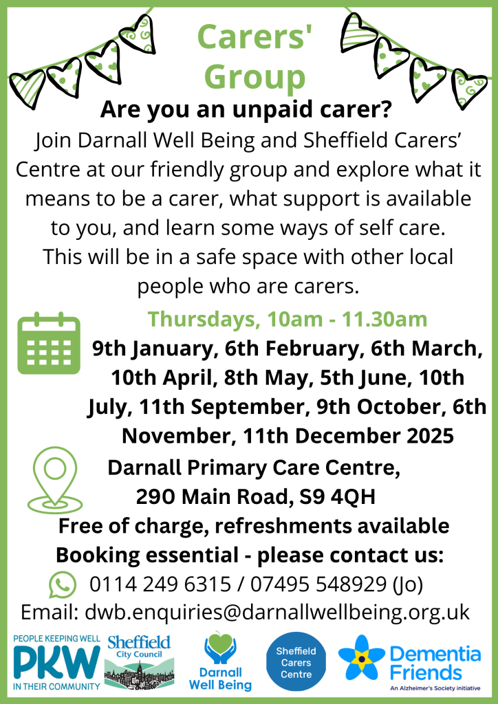 Carers' Group poster