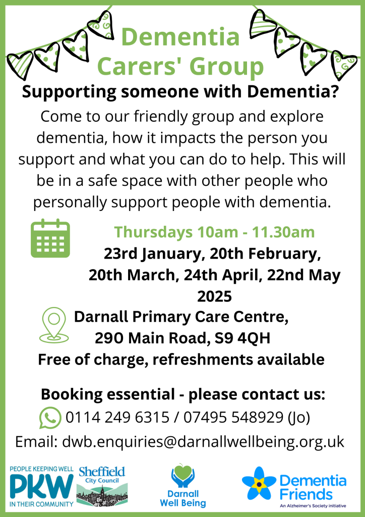 Dementia Carers' poster